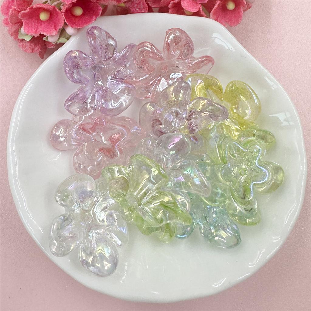 10 шт. 22,5*23,5 мм акриловые цветочные бусины, цепочка для мобильного телефона, чехол «сделай сам», аксессуары для волос, материал ручной работы