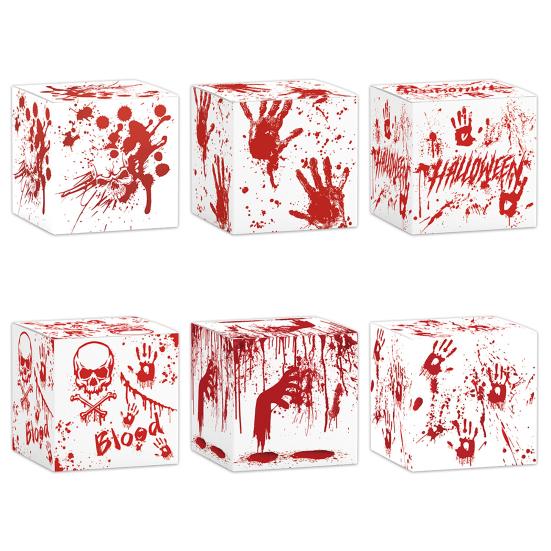 6/12/18 Pcs Halloween Candy Box Blood Hand Design Trick or Treat Boxes Halloween Cookies Goodie Holder for Kids Halloween Party Decoration