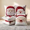 Soft Christmas Pillow Covers Tree Xmas Pillowslip Cartoon Santa Pillow Cover  Sofa