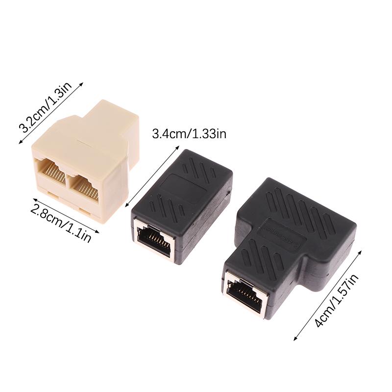 Rj45 Connector 1 To 2 Way Lan Ethernet Cable Network Splitter Coupler Rj45 Cat5/Cate6 Interface Extender Adapter