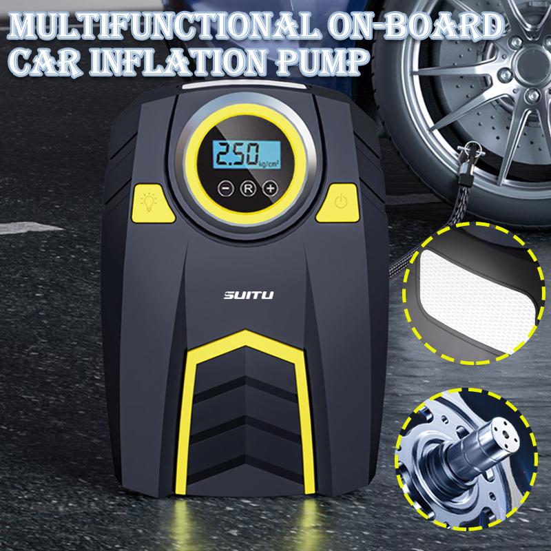 12V 150PSI  Portable Tire Compression Pump Compressor Automobile Air Compressor Digital Tire Inflation Pump LED Lamp  For Car Motorcy