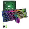 T87 87 Keys Wireless Mechanical Feel Gaming Keyboard Backlight 3000mAh Battery + 2400DPI Mouse