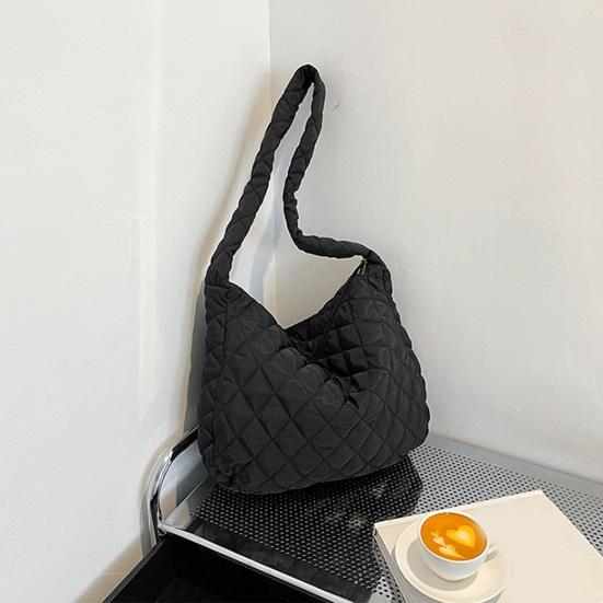 Сумка через плечо Cloud Lattice на молнии, однотонная, стеганая, повседневная сумка-тоут для улицы, путешествий, офиса, вечеринки