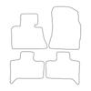 Velour Car Mat Set - Car Mats Fitting BMW X5 Series E53 2000-2007 Black Piping