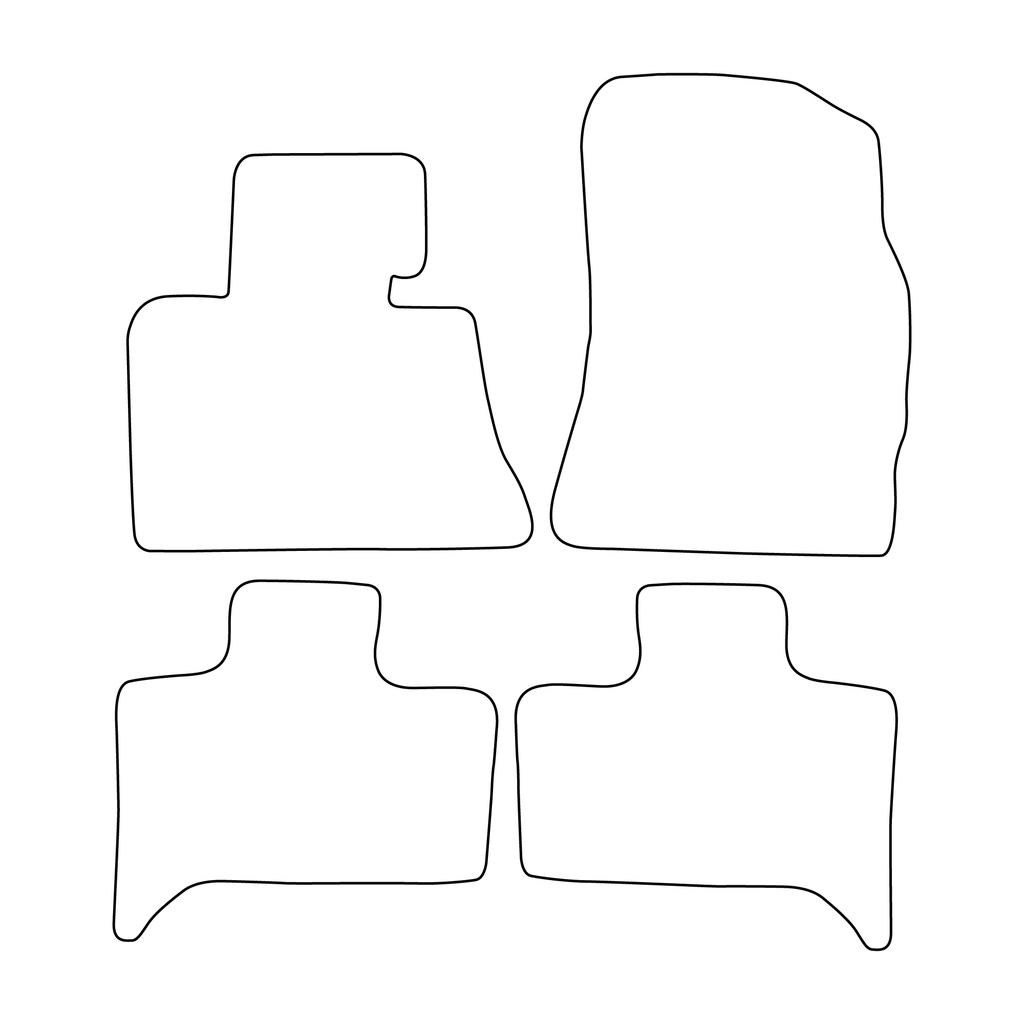Velour Car Mat Set - Car Mats Fitting BMW X5 Series E53 2000-2007 Black Piping