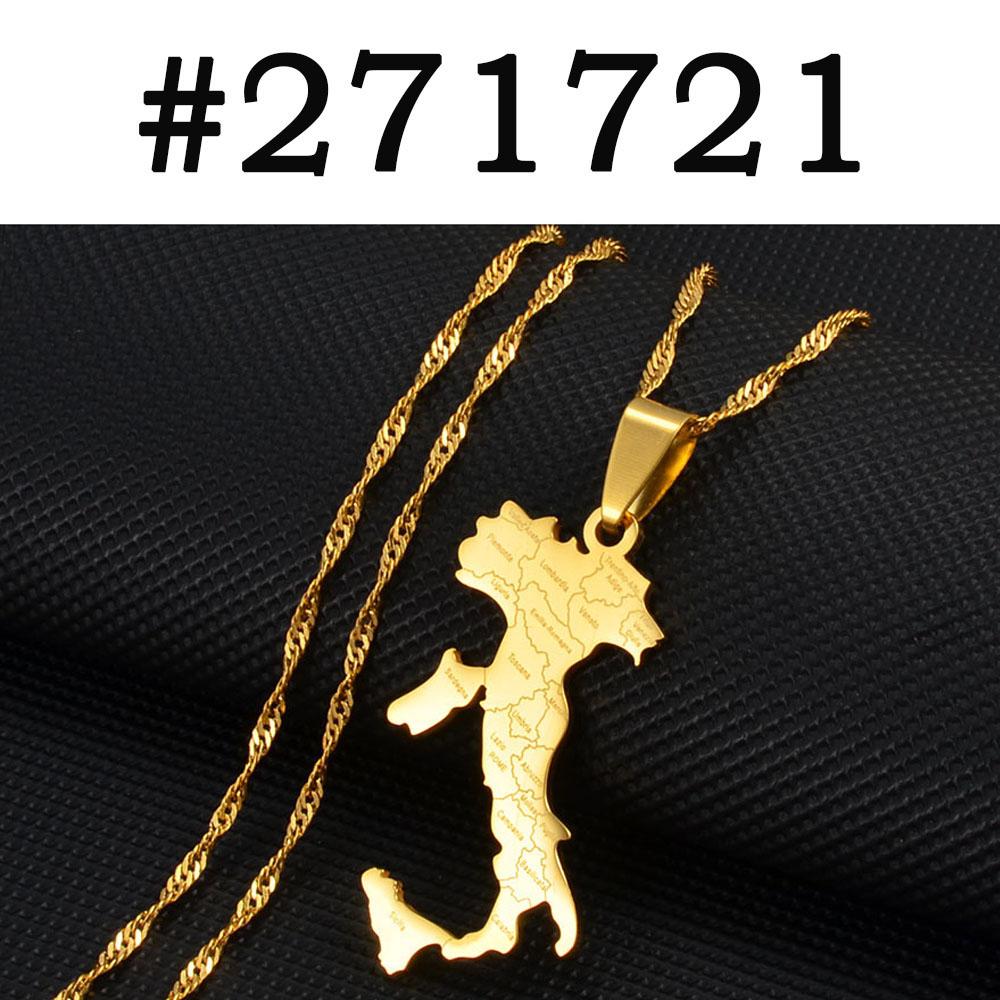 Anniyo Italy With Sicily and Sardinia Together Map City Name Pendant Necklaces Italian Maps Jewelry @271721