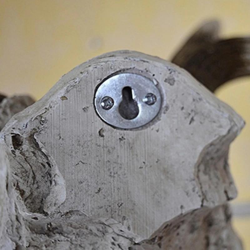 Vintage Bull Head Wall Mount Resin Antler Plaque Farmhouse Lodge Cabin Decor Rustic Home Office Mantel Art Unique Halloween Gift