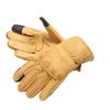Degner Wax Leather Touring Gloves TG-74 (Tan, Medium)