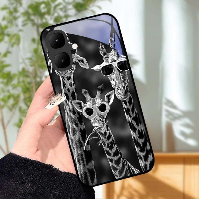 Для Infinix Smart 10 X6725 Чехол Закаленное Стекло Ударопрочная Задняя Крышка Чехлы Для Телефона Для Tecno Pop 10 Защитный Чехол Для Камеры Fundas