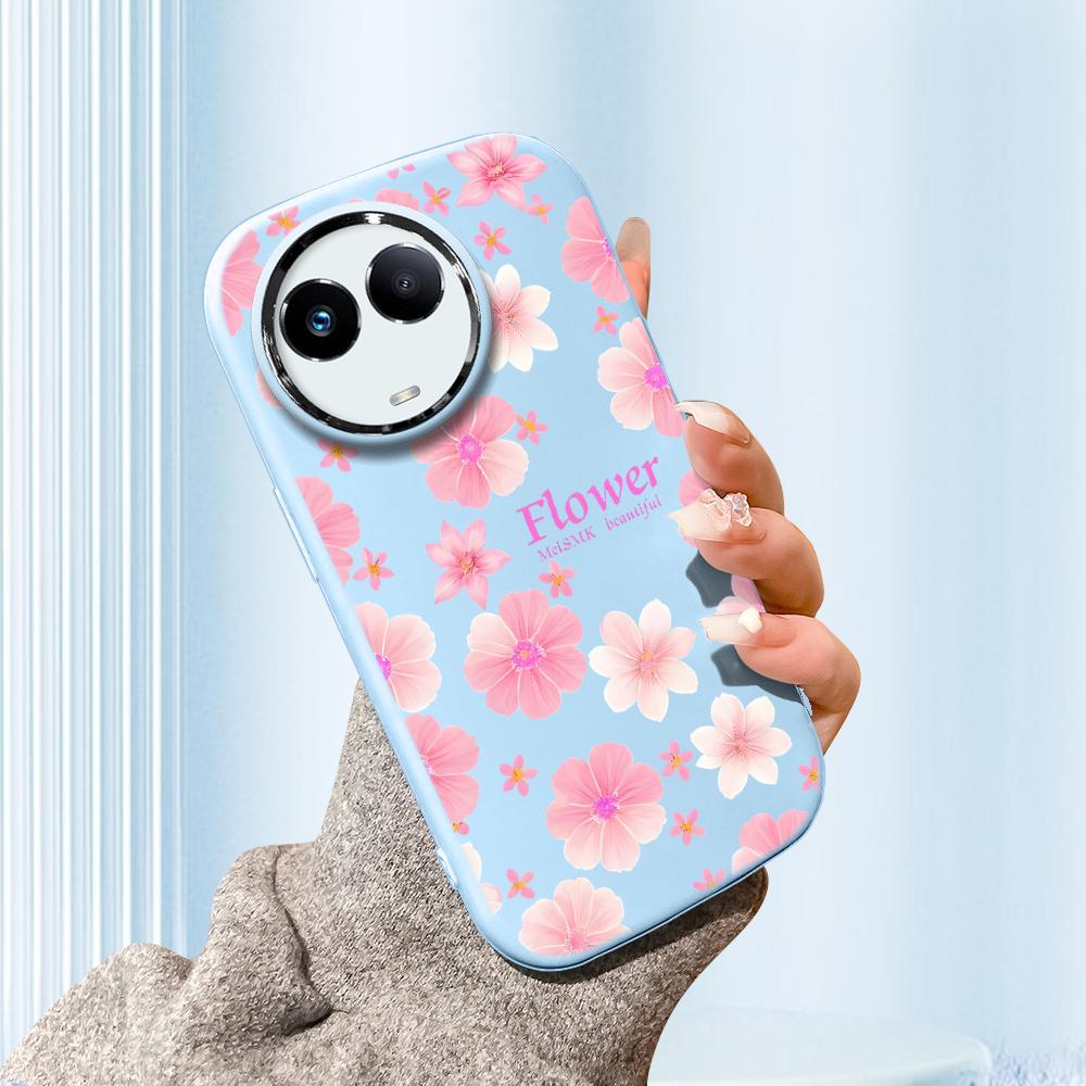 Solid Color Silver Edge Lens Fatty Casing Soft TPU Liquid Silicone Cover Shockproof Phone Case for OPPO Reno Realme OnePlus