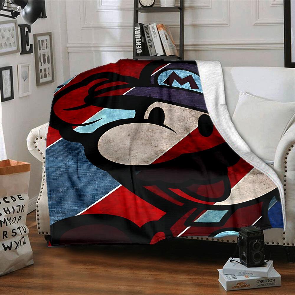 1 шт. Мягкое и теплое фланелевое одеяло Mario Bros, Многоцелевое покрывало для дивана, Софы, Офиса, Кровати, Кемпинга, Путешествий 147