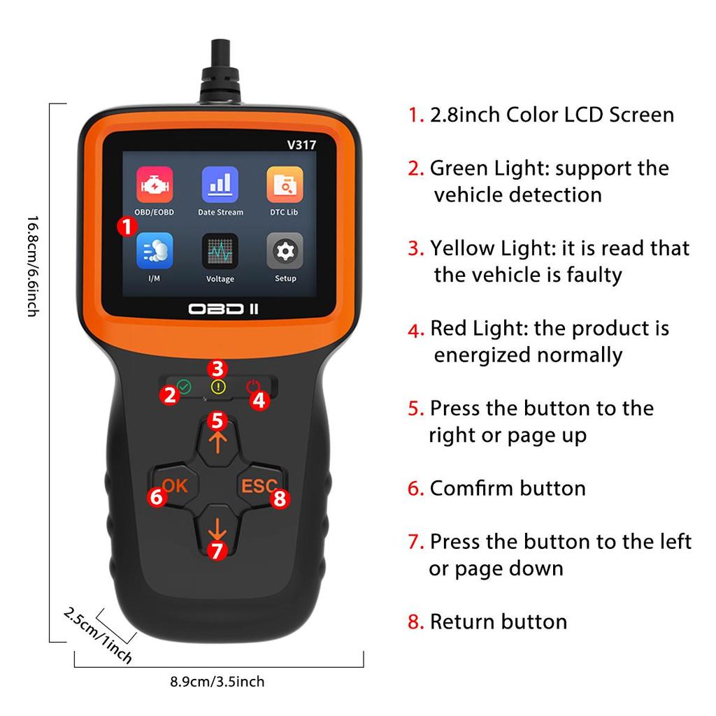 Новейший сканер OBD2, считыватель кодов OBD и инструменты сканирования, диагностический сканер двигателя автомобиля, инструмент для всех автомобилей с протоколом OBDII