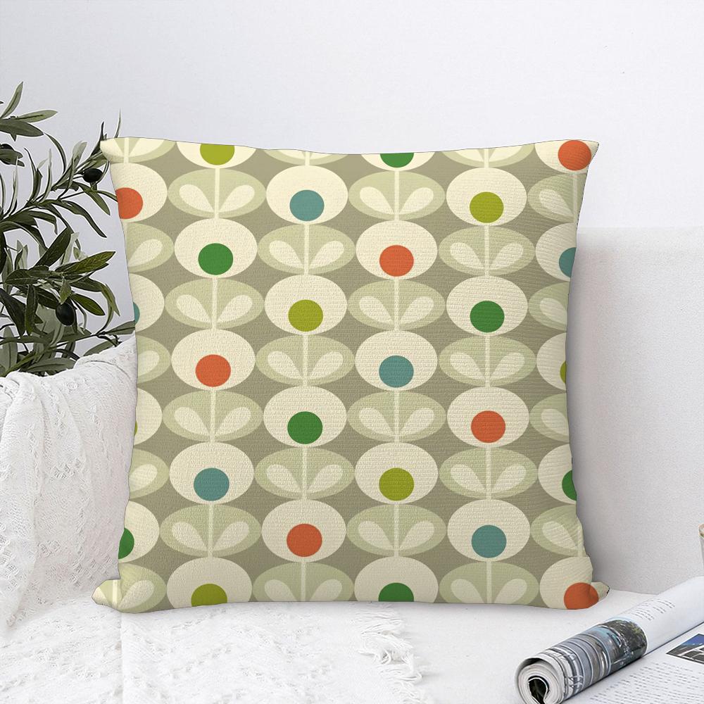 Арт O-Orla Kiely Цветочная Наволочка Декоративная для Дивана Дома Двусторонняя Печать Плюшевая Квадратная Наволочка Подушка Декор Чехол