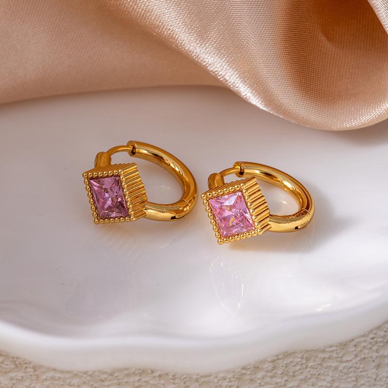 Высококачественные серьги-звезды из нержавеющей стали с винтажными изумрудами и цирконами