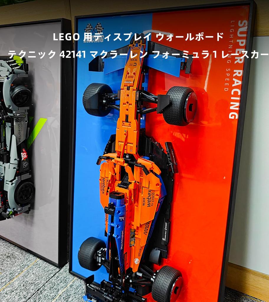 Sungvool Display Wallboard for Lego 42141 F1 Technic McLaren Formula 1 Racing Decorative Paintings for Display Wallboard for Lego Model Display