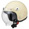 LEAD Motorcycle Helmet Jet Street Alice Small Low Ivory Women's QP-2 - Women's Free (Head Circumference Less Than 55cm~61cm)