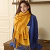 Cotton Scarf Women's Winter Imitation Cashmere Scarf Women's Shawl Double Sided New Wool Scarf