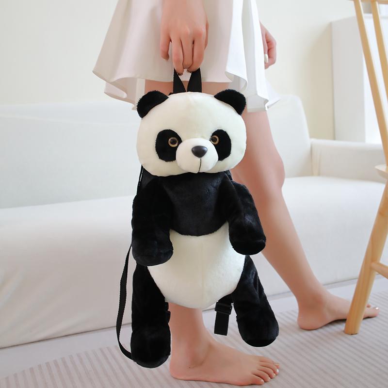 35/45cm Panda Plush Backpack Cartoon Cute Plush Toy Soft Stuffed Animal Shoulder Bag for Kids Girls Birthday Gifts