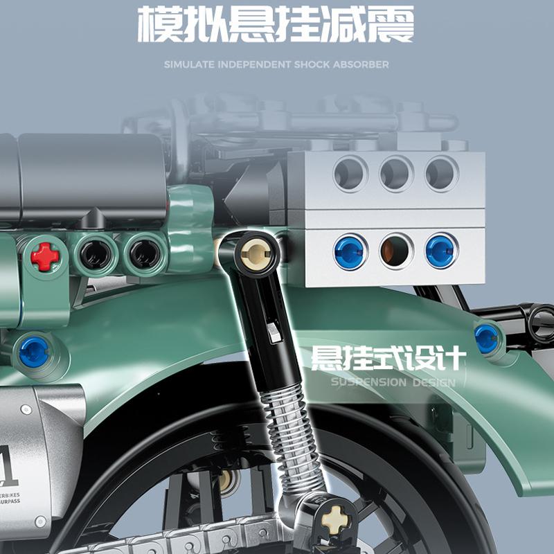 Technical Motorbike Building Blocks Toys for Boys Classic Motorcycle Construction Gifts for Adults Boyfriend