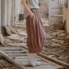 Johnature Ayollar Vintage Keng Oyoqli Shimlar Elastik Bel Bir Rangli Shimlar Yozgi Keng Kundalik Ayollar Shimi