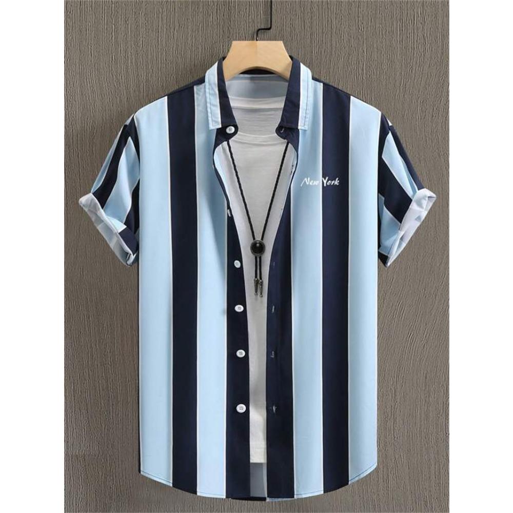 Мужская футболка с ретро-узором, рубашка в этническом стиле, повседневный топ с короткими рукавами, пляжная курортная гавайская одежда, лето