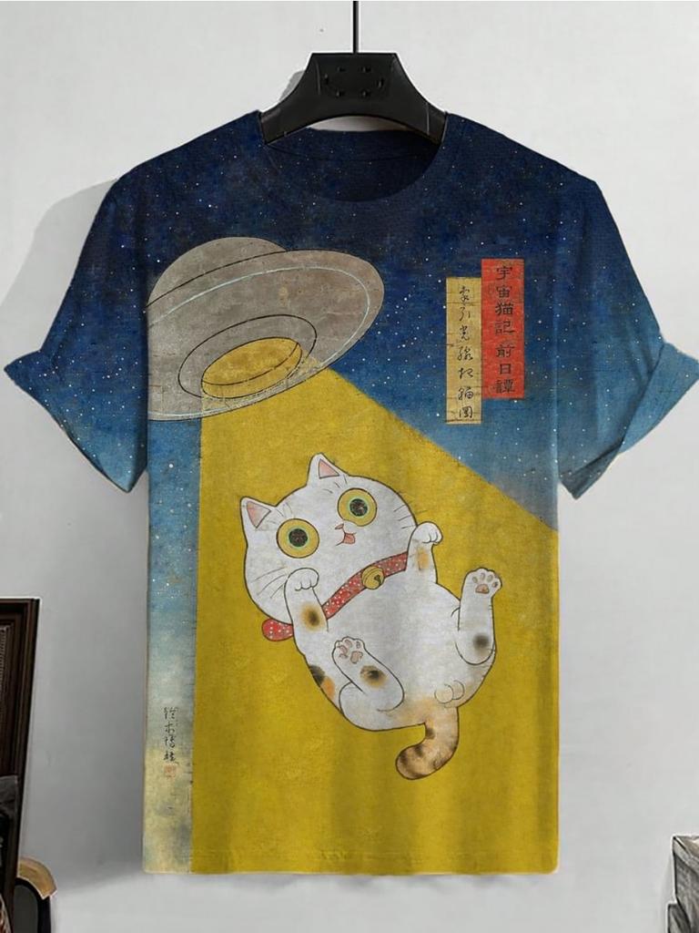 Забавный лазерный кот динозавр арт 3D печатные мужские футболки мужские и женские футболки с коротким рукавом и круглым вырезом свободные повседневные топы с героями мультфильмов