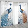 Ретро Роскошная серия Peacock Элегантная Синяя Золотая 2-х шт. Светофильтрующая занавеска для гостиной, спальни, домашнего окна, драпировка, декор