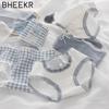 5pcs/set Fog Blue Pure Desire Lolita Underwear Female Cute Sweet Girl Briefs Cotton Inner Crotch Middle Waist Ladies Underwear