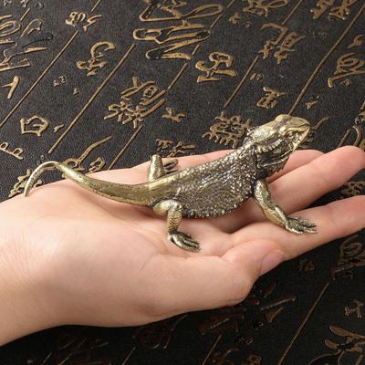 Латунная Гигантская Статуя Животное Коллекционная Фигурка Винтажный Крафт Богатство Декор Настольное Украшение для Стола