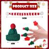 30 PCS Small Santa Hat for Crafts, Christmas Mini Knit Hat and Scarf Set, Tree Ornaments, Bottle Cap Decoration