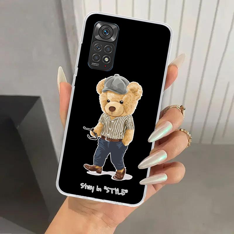 Fashion Brand Bear Phone Case for Xiaomi Redmi Note 15 14 14S 13 12S 12 Pro 11S 11 Plus 11T 11E 10S Soft Funda Print Shell Redmi