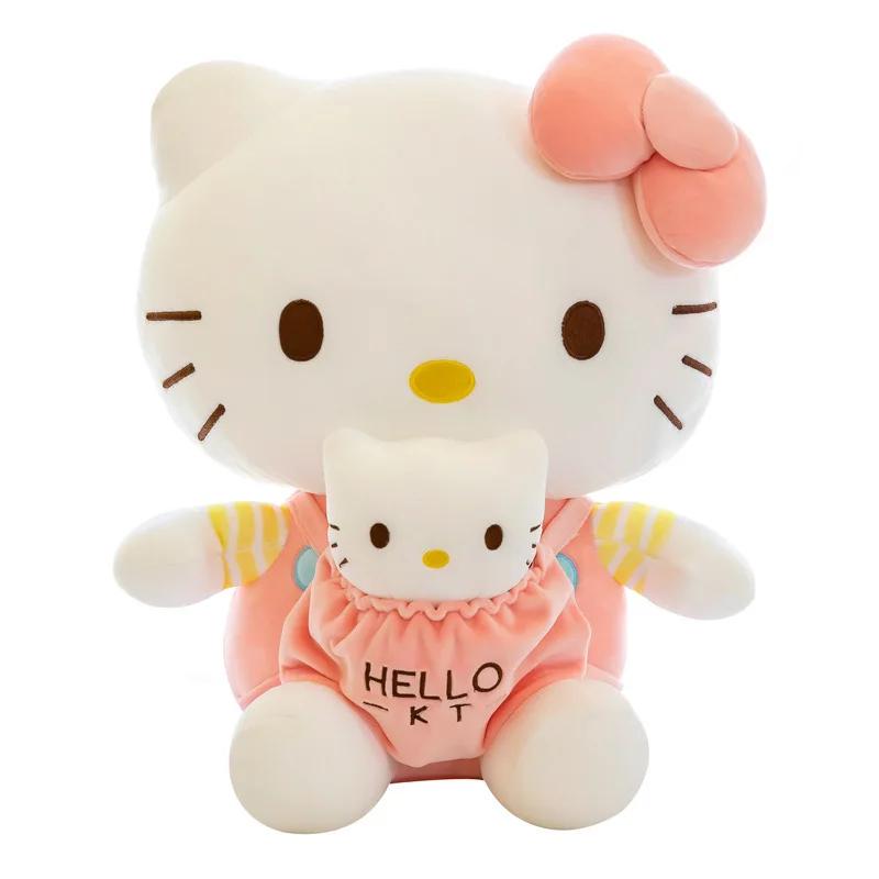 Горячие плюшевые игрушки Sanrio Hello Kitty Кот Мультяшный KT Кот Плюшевая кукла Мягкая набивная Аниме Подушка Подарки на день рождения Для детей Девочек