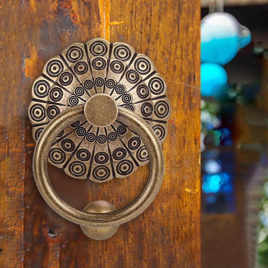 Brass Door Pull for Front Entrance, Vintage Gate Handle Wooden Structures