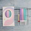 New Colorful Creative Baking Supplies Decorative Straight Candle Birthday Party with Matches 10 Candles