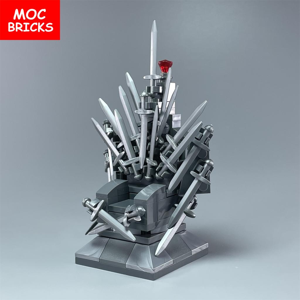 Set  MOC BRICKS Famous Movie The Iron sword King Magic rotating throne Figures Idea Building Blocks Children Toy Gifts