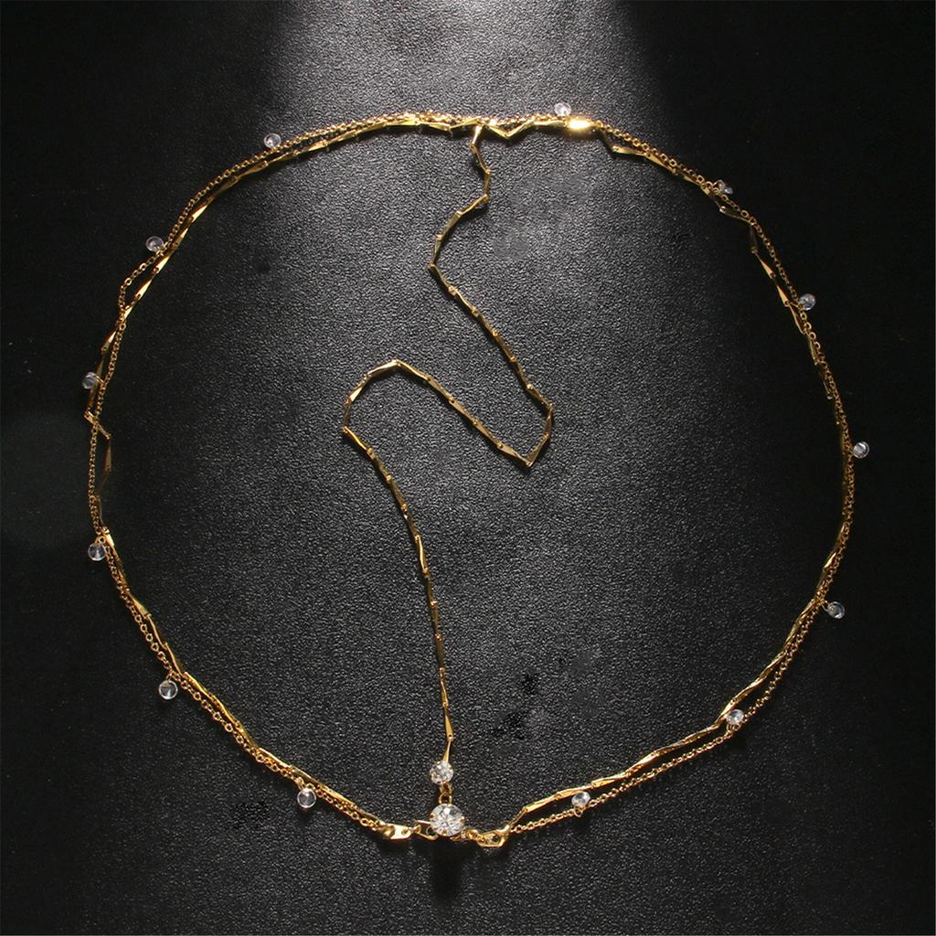 Элегантная цепочка на лоб Свадебное украшение на голову Стильные аксессуары для волос Индийские украшения Стразы Повязка на голову