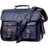 Black Vintage Leather Messenger Bag Shoulder Laptop Bag Briefcase