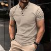 European and American Ins Cross-border Summer T-shirt Men's Button Henry Collar Sports Polo Shirt