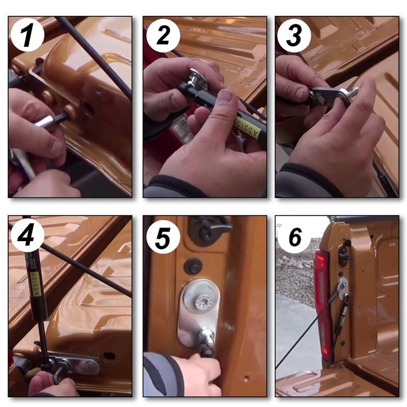 Универсальный амортизатор для Ford Ranger, черная сталь, задняя дверь с пружинной поддержкой, демпфер DZ43206, Стайлинг автомобиля