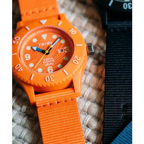 TRIWA/TRIWA Men's & Women's (Unisex) Time for Oceans Submariner Orange Watch, TIME FOR OCEANS SUBMARINER NEMO TFO203-CL150512, Officially Imported, Sw