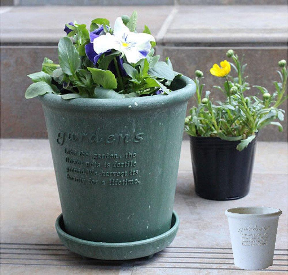 Yawata Kasei Eco PotЦветочный горшок круглый №. 4 Белый ``Hachiman gardenspapier''