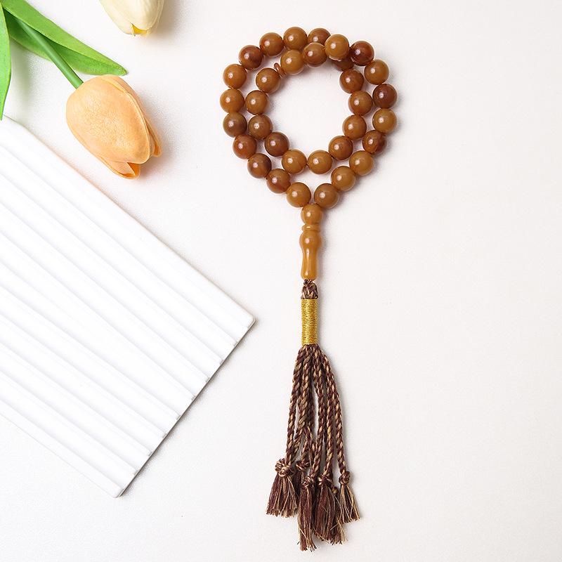 Классические исламские четки из 33 бусин с кисточкой