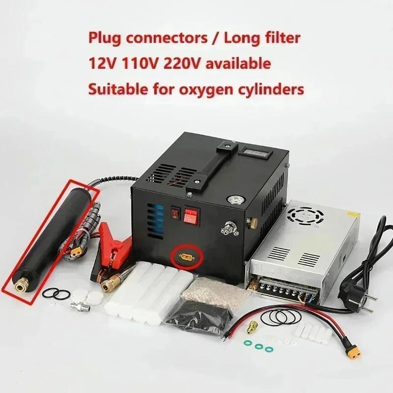 12V 110V 220V PCP Pump Refilling Air Compressor 300bar 4500Psi 30Mpa For Hunting Diving Air Car Pump Compressor Motorcycle Tyre