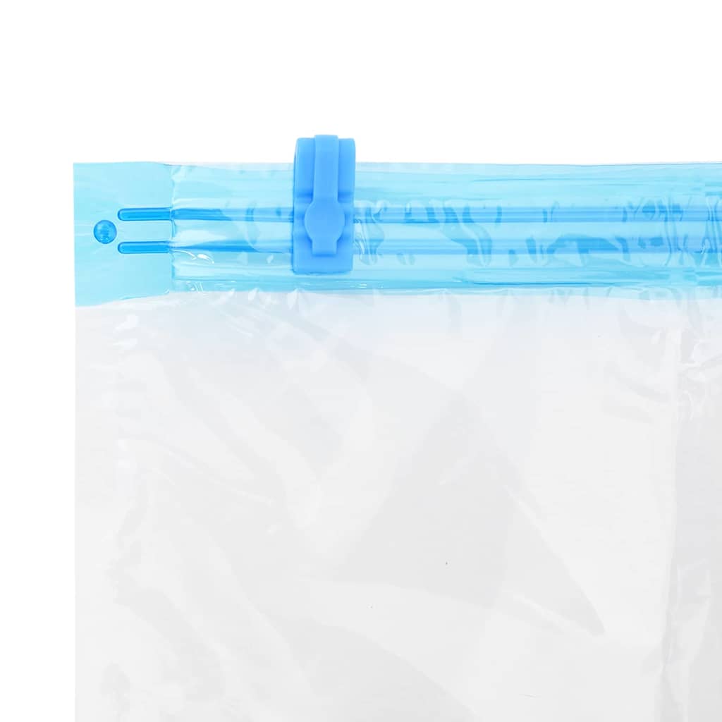 Storage Bags 10 pcs Transparent and Blue 100 x 80 cm
