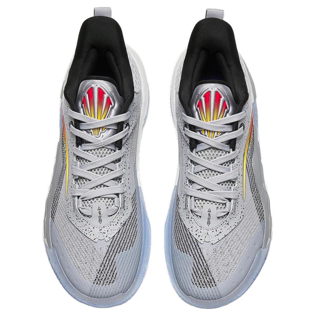 New Anta Irving Series Slip-Resistant Cushioning Support Low-Top Basketball Shoes Men's Gray Black Red 112511121S-7
