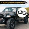 REPAIROCK Совместимо с Jeep Wrangler JK 2007-2017, 1 пара кронштейнов для крепления фар, ободки фар (Левый и правый набор), 7-дюймовая круглая головка