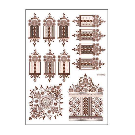 Водонепроницаемые наклейки для татуировок, временные татуировки с кружевом в ближневосточном стиле для женщин, для взрослых, самоклеящиеся наклейки для боди-арта
