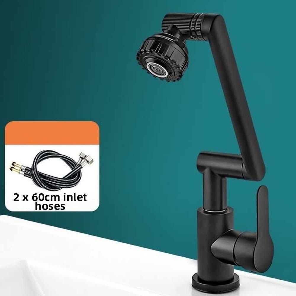 Universal Robotic Arm Faucet Adjustable 360°Rotating Bibcock Dual Mode Faucet  Fixtures Accessories