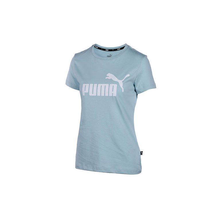 PUMA ESS T Shirts Women's Blue Crew Neck Moderate Other 682247-25
