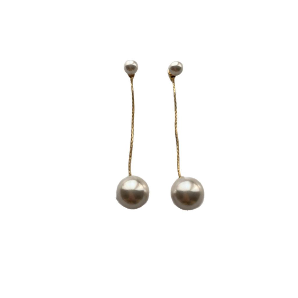 Classic and elegant gold fine chain pearl fringed earrings, earrings, smart, exquisite and delicate, elegant, niche and fashionable, versatile.